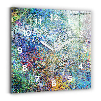 Ceas de sticlă pe perete pătrat Abstracția - Emoții