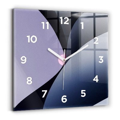 Ceas perete din sticlă pătrat Abstracția soarelui