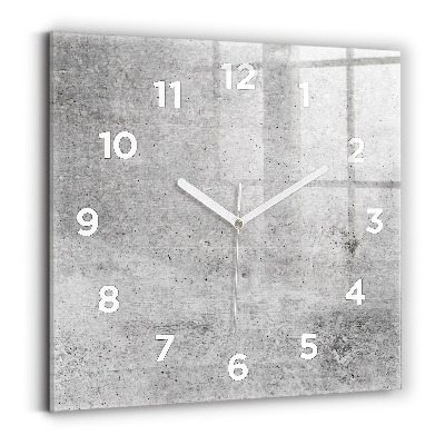Ceas pătrat de perete din sticlă Perete brut