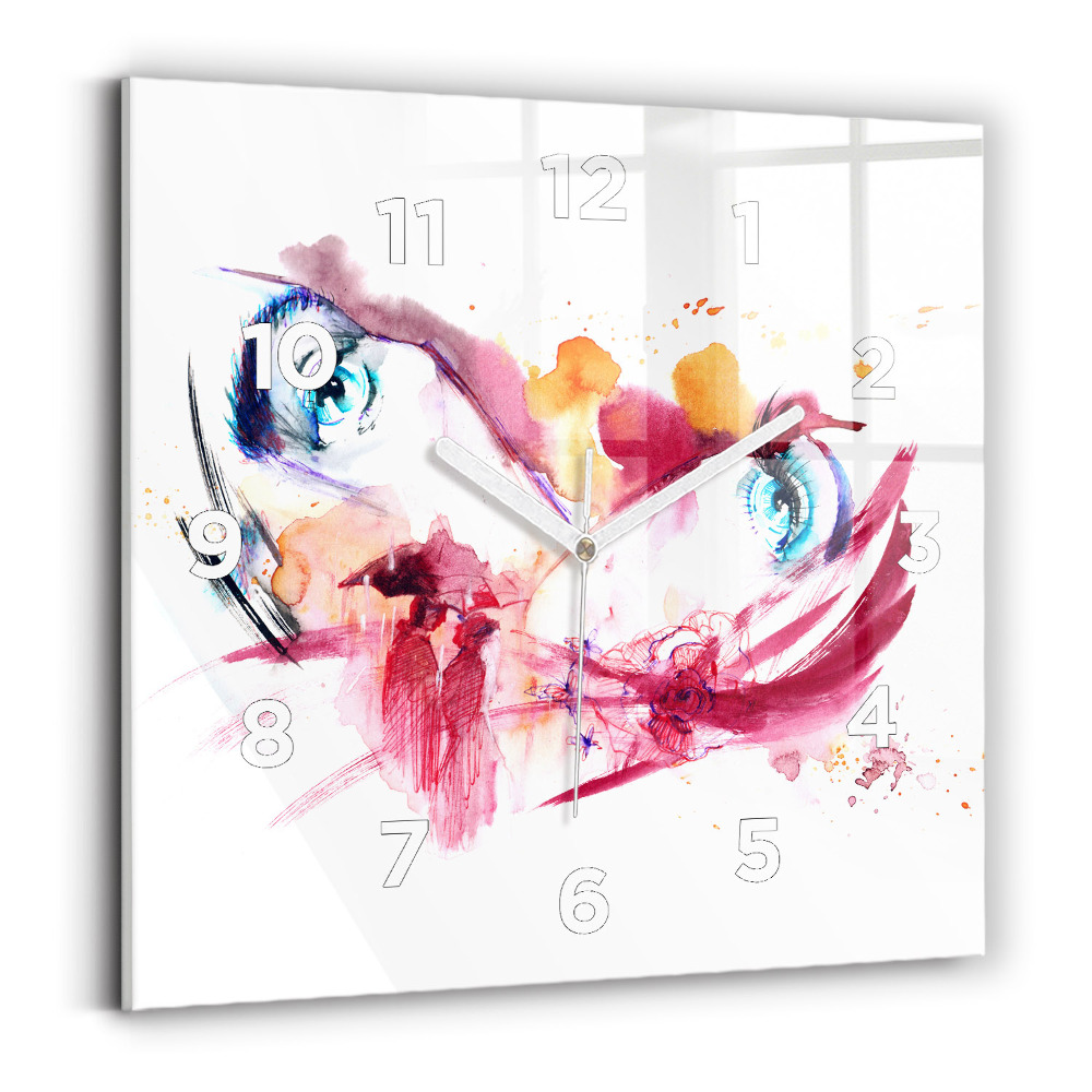 Ceas din sticlă pătrat Cuplu romantic