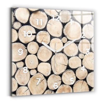 Ceas de sticlă pe perete pătrat Tăiați cioturile de copac