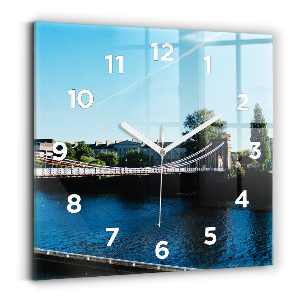Ceas perete din sticlă pătrat Southportland Scoția