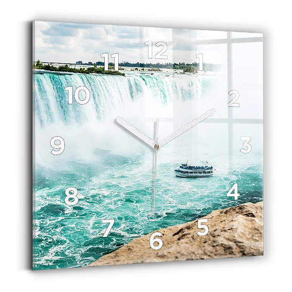 Ceas din sticlă pătrat Barcă și Niagara