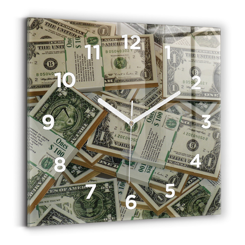 Ceas din sticlă pătrat 1 dolar american