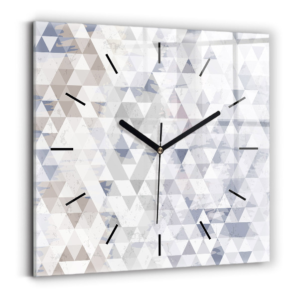 Ceas perete din sticlă pătrat Model geometric