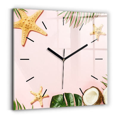 Ceas din sticlă pătrat Dispoziție de vară