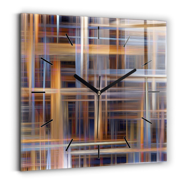 Ceas din sticlă pătrat Abstracția geometriei