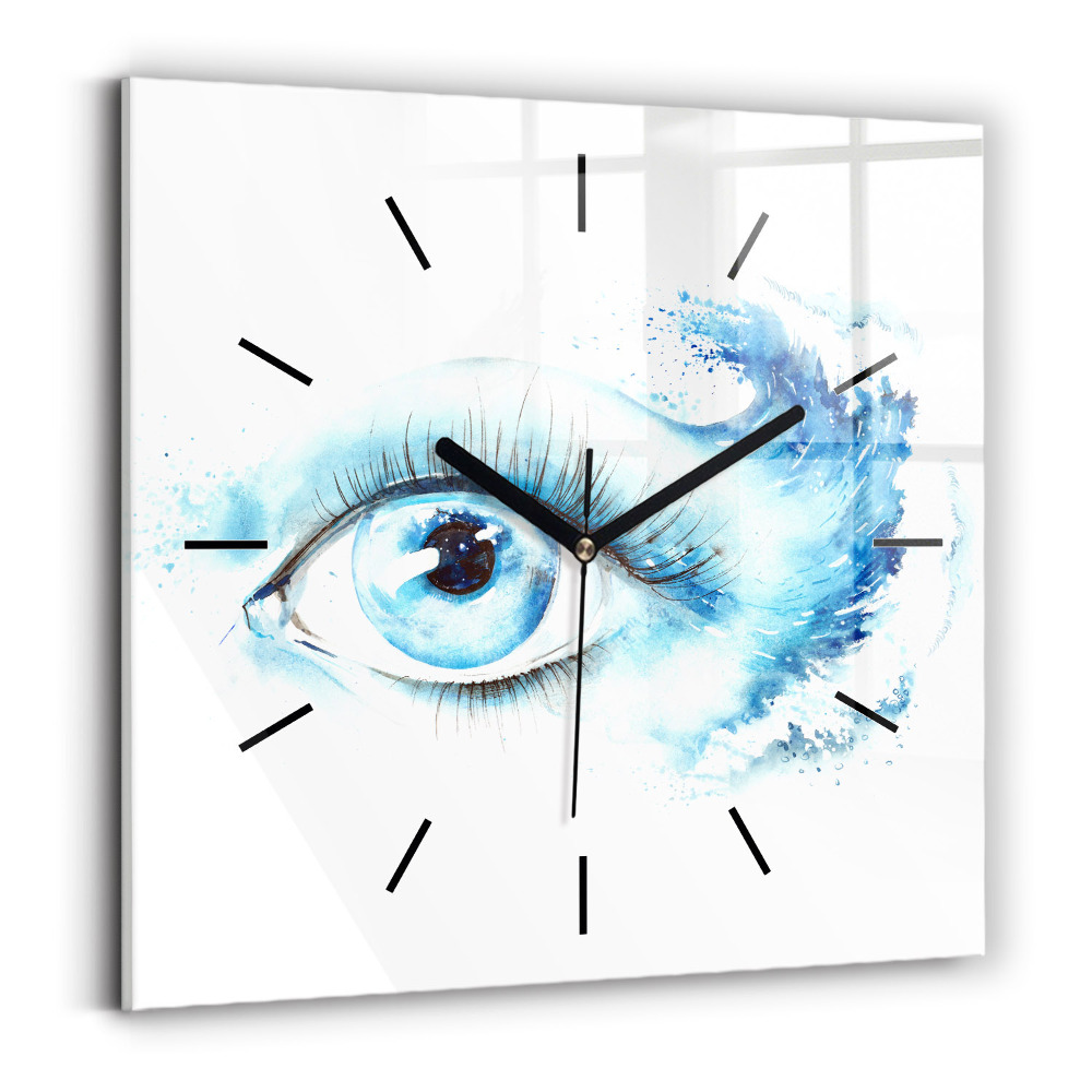 Ceas pătrat de perete din sticlă Ochi de mare