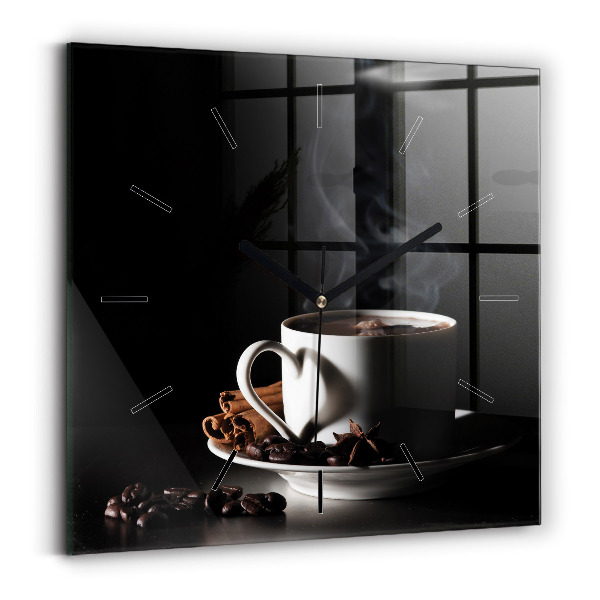 Ceas din sticlă pătrat ceașcă de cafea
