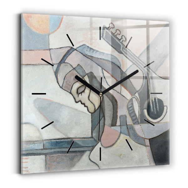 Ceas de sticlă pe perete pătrat Pictura abstracta