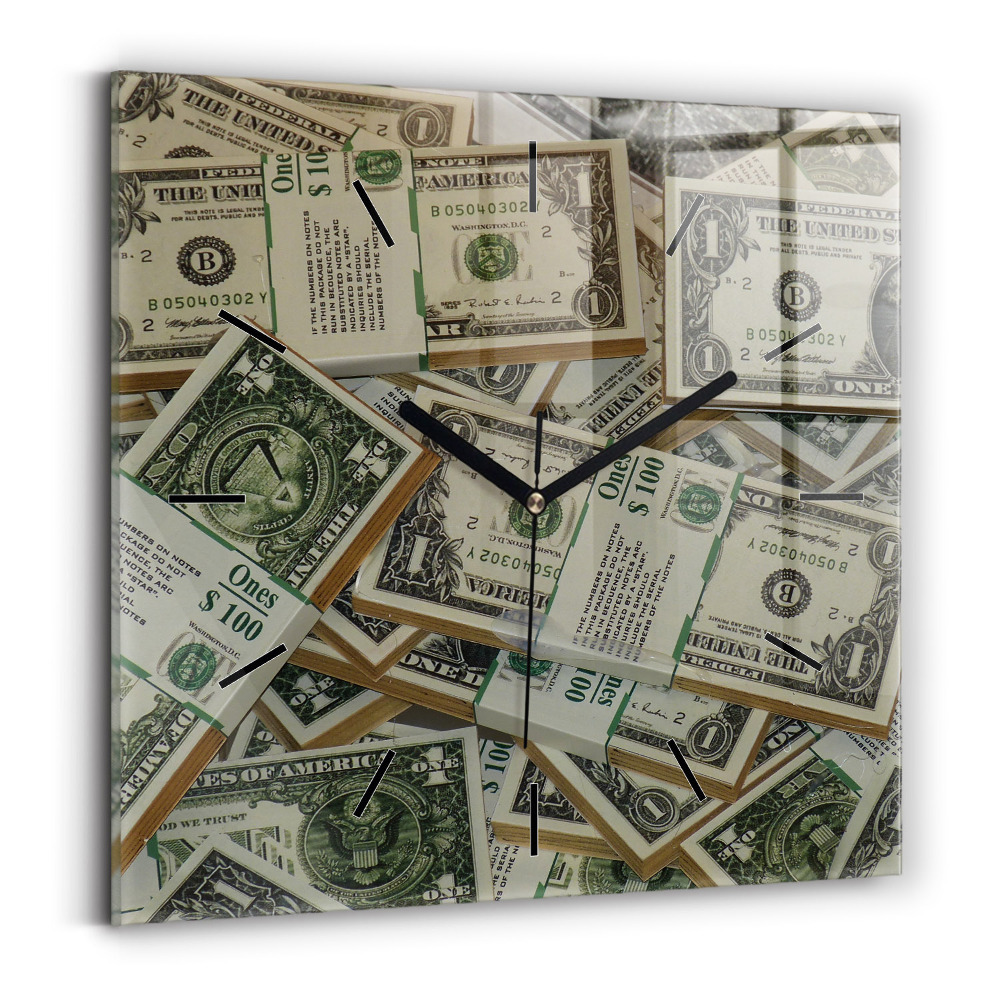 Ceas din sticlă pătrat 1 dolar american