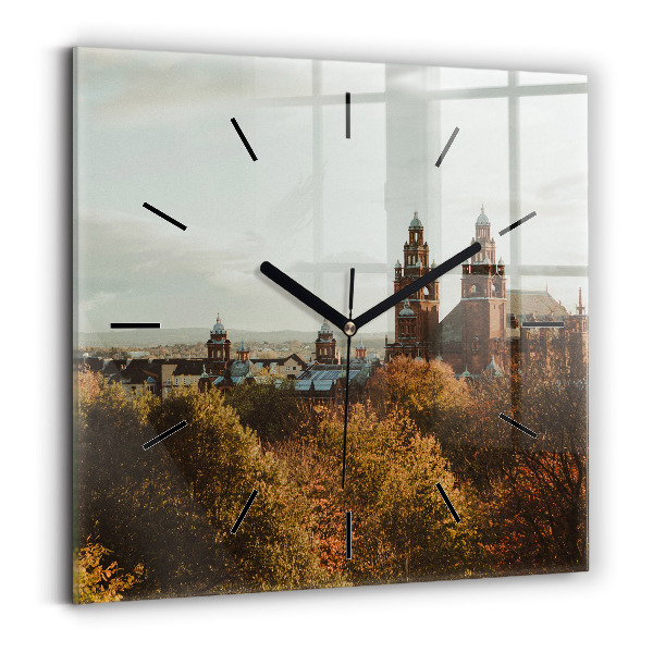 Ceas pătrat de perete din sticlă Galeria de Artă din Glasgow