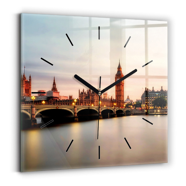 Ceas din sticlă pătrat Orizontul Big Ben a Londrei