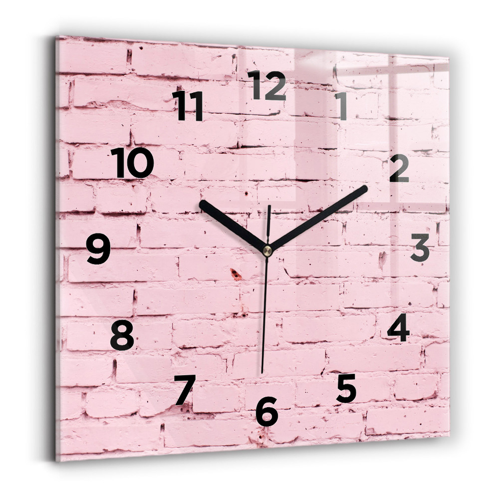 Ceas din sticlă pătrat Zid de cărămizi