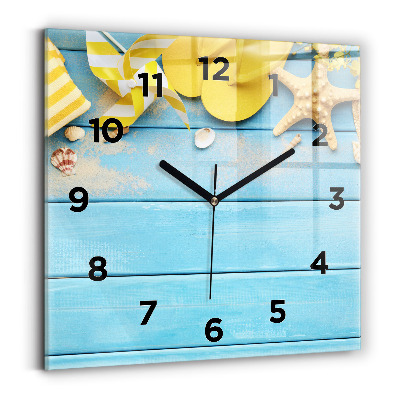 Ceas de sticlă pe perete pătrat Accesorii și plăci de plajă