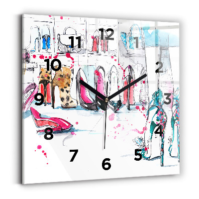 Ceas de sticlă pe perete pătrat Element de feminitate