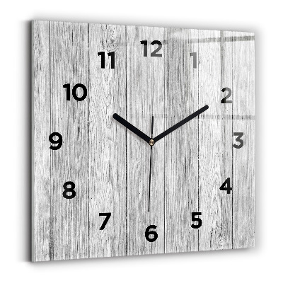 Ceas perete din sticlă pătrat Panouri din lemn