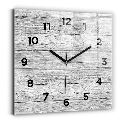 Ceas din sticlă pătrat Panouri din lemn