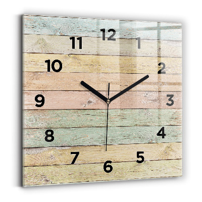 Ceas din sticlă pătrat Plăci colorate