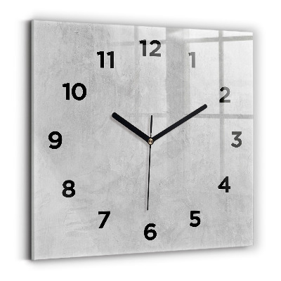 Ceas pătrat de perete din sticlă Perete de piatra