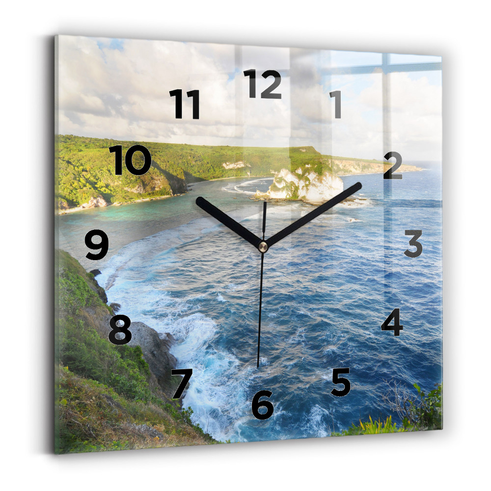 Ceas din sticlă pătrat Coasta Oceanului