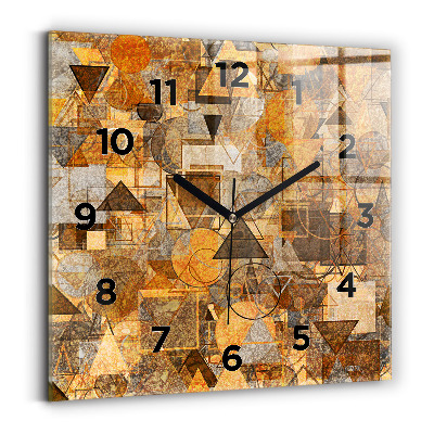 Ceas de sticlă pe perete pătrat Forme geometrice