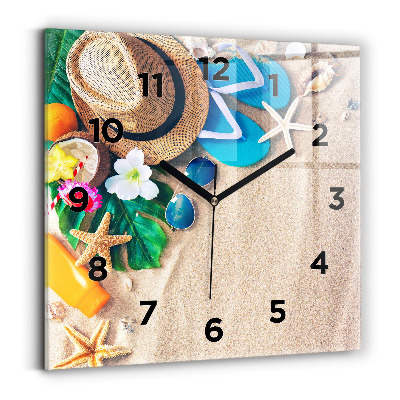Ceas perete din sticlă pătrat Accesorii de vacanta