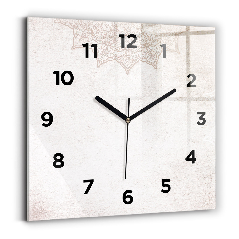 Ceas din sticlă pătrat Model decorativ