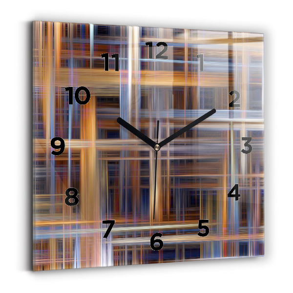 Ceas din sticlă pătrat Abstracția geometriei