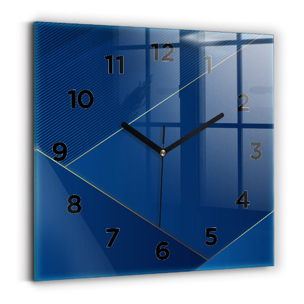 Ceas de sticlă pe perete pătrat Abstracția ornamentală