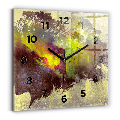 Ceas pătrat de perete din sticlă Femeie în pădure