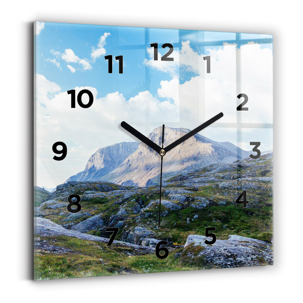 Ceas din sticlă pătrat Peisaj stâncos
