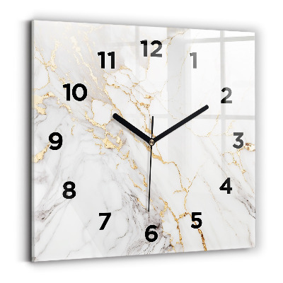 Ceas din sticlă pătrat Marmură decorativă