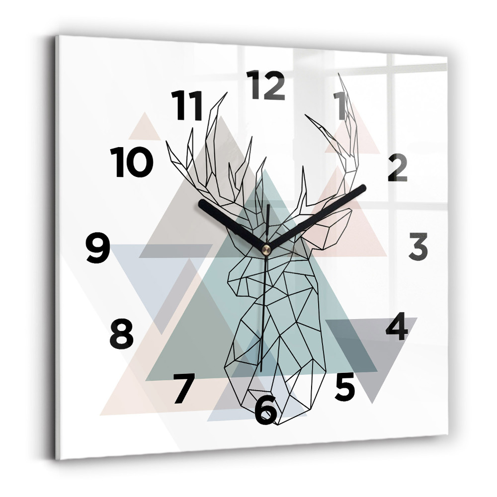 Ceas de sticlă pe perete pătrat Ren în stil scandinav