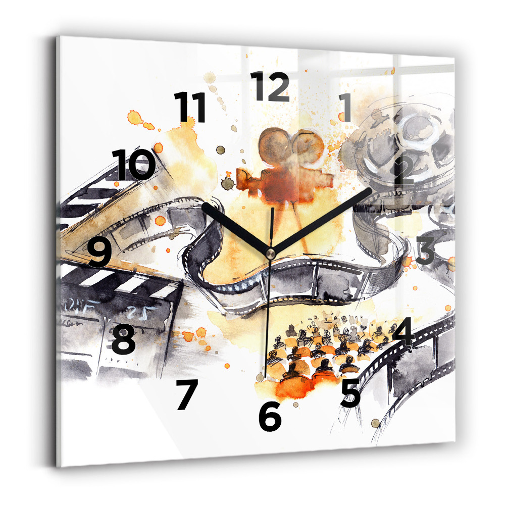 Ceas de sticlă pe perete pătrat Cinematografia camerei