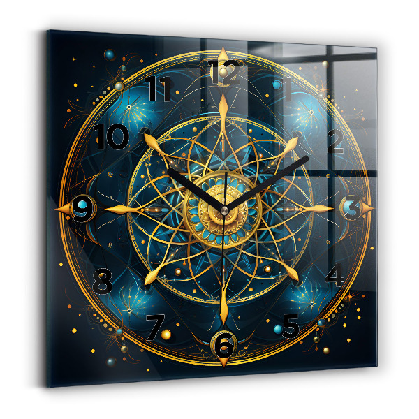 Ceas pătrat de perete din sticlă Ceas horoscop