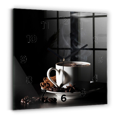 Ceas din sticlă pătrat ceașcă de cafea