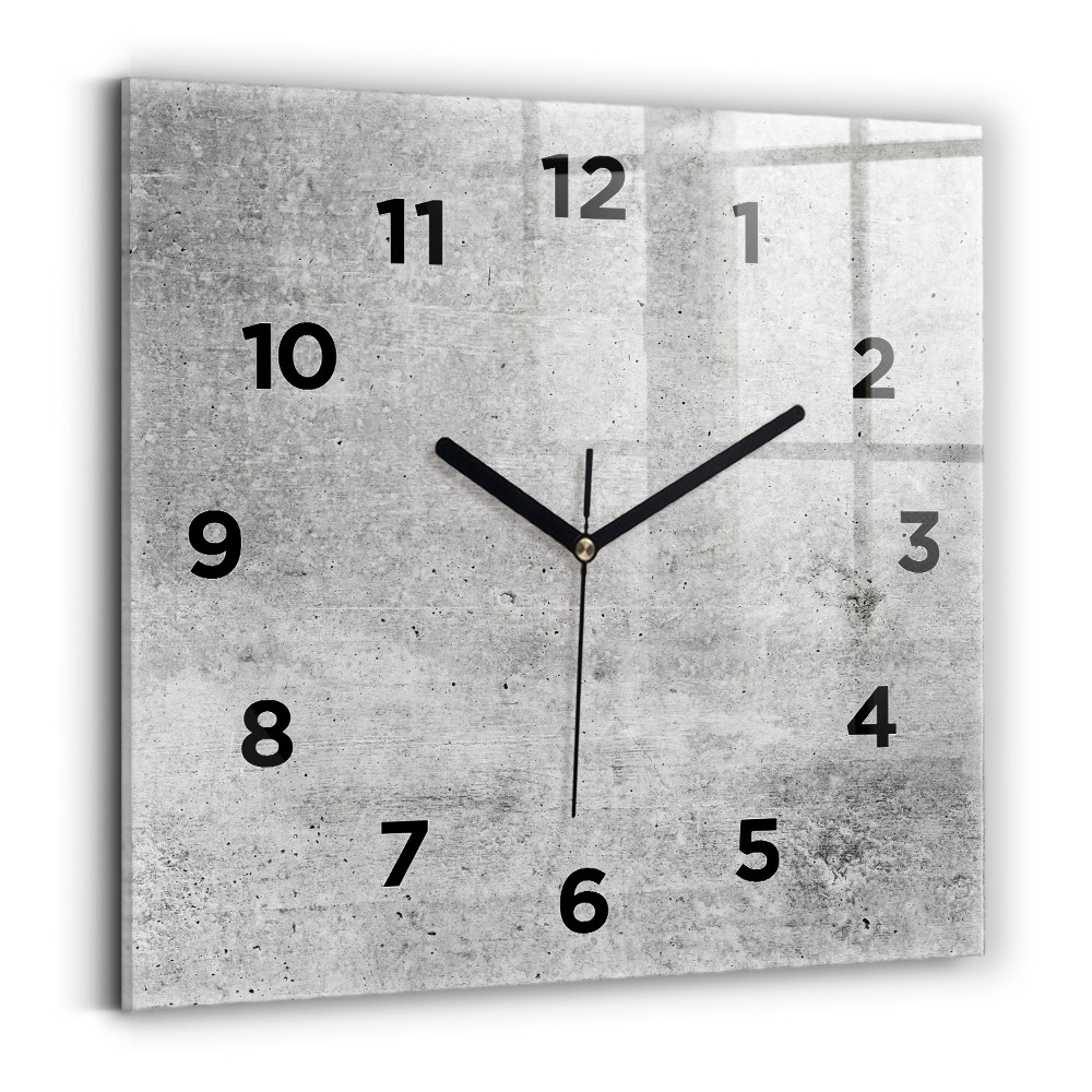Ceas pătrat de perete din sticlă Perete brut