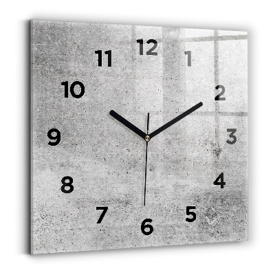 Ceas pătrat de perete din sticlă Perete brut
