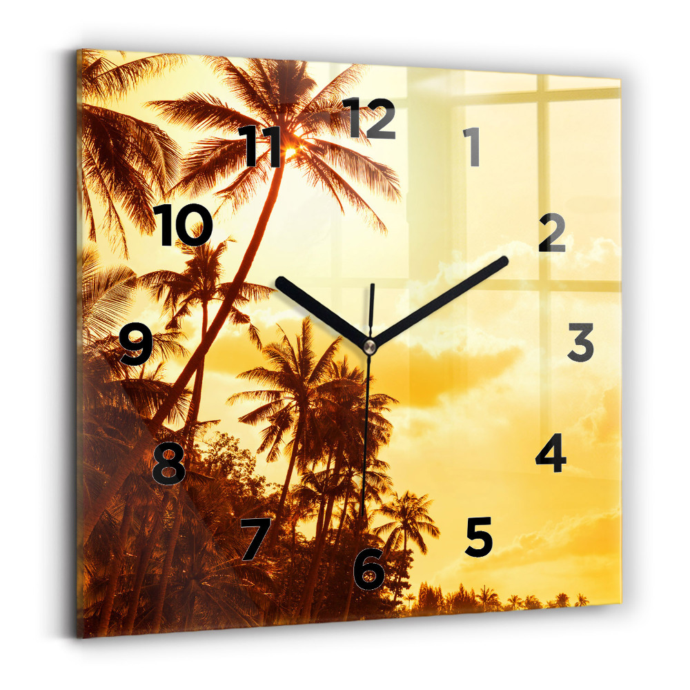 Ceas din sticlă pătrat Palmieri însorite