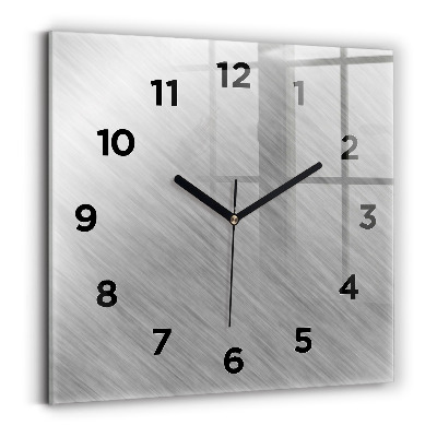Ceas perete din sticlă pătrat Perete metalic