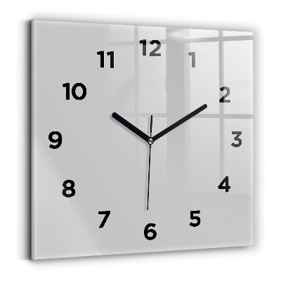 Ceas din sticlă pătrat Gri deschis