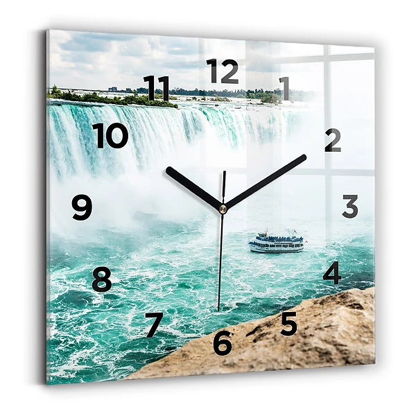 Ceas din sticlă pătrat Barcă și Niagara