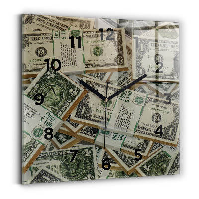 Ceas din sticlă pătrat 1 dolar american