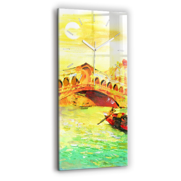 Ceas vertical de perete din sticlă Podul Rialto Din Veneția
