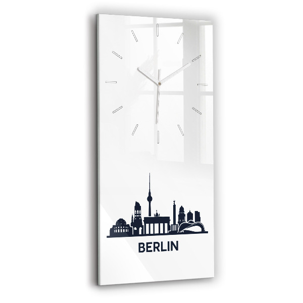Ceas vertical de perete din sticlă Ilustrația Orașului Berlin