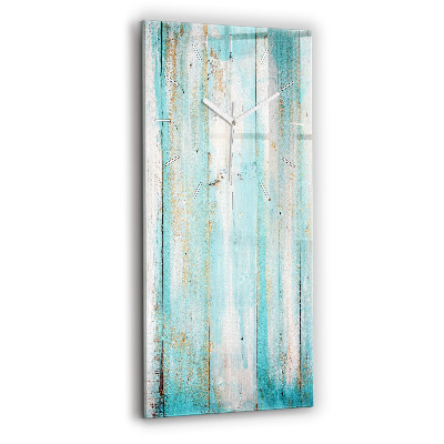Ceas de sticlă pe perete vertical Placi Albastre
