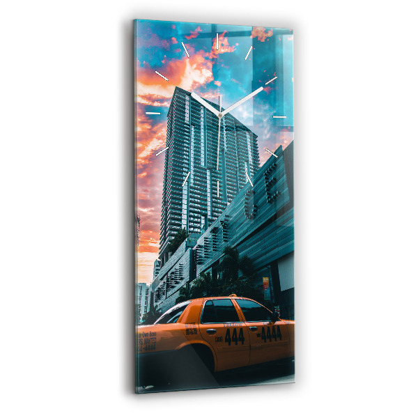 Ceas din sticlă dreptunghiular vertical Miami, Florida
