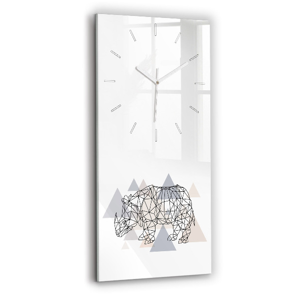 Ceas perete din sticlă dreptunghiular Model Geometric