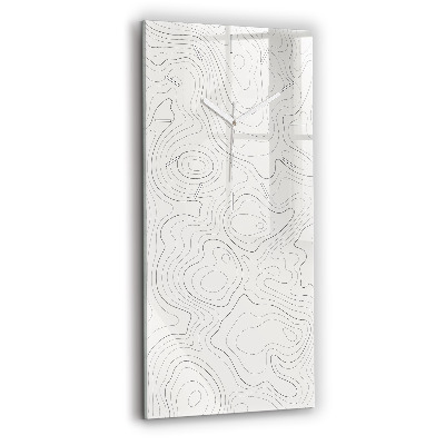 Ceas de sticlă pe perete vertical Pete De Abstracție